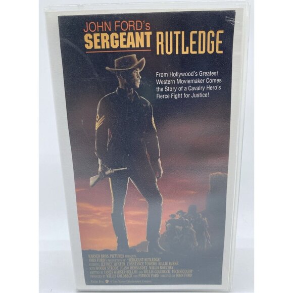 Sergeant Rutledge VHS 1993 Rental Case John Ford Jeffrey Hunter Western Crime - Picture 1 of 10